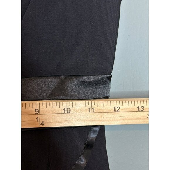 VTG Deb Medium Y2K 90s Strappy Tiered Satin Trim Tiered Bow Bling Party Dress - Picture 7 of 10